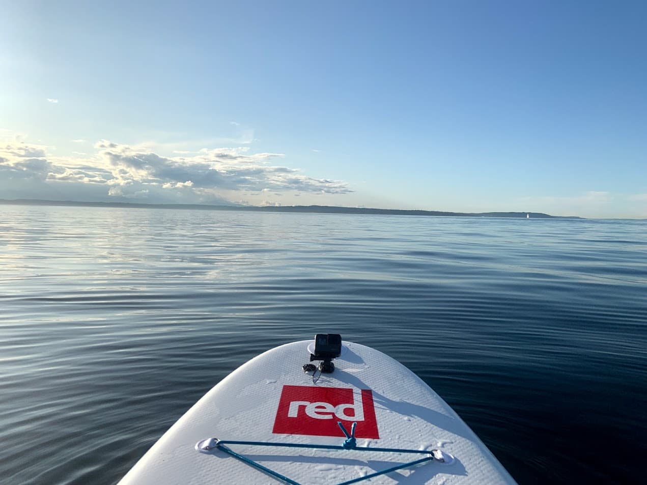 Calm water at dusk